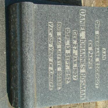 BOSMAN Daniel Johannes 1907-1952