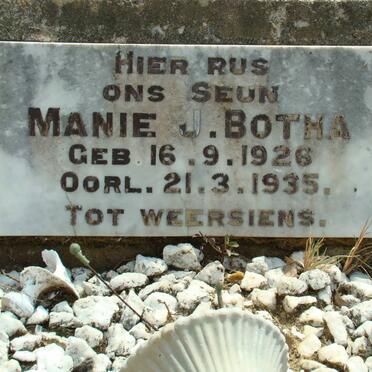 BOTHA Manie J. 1926-1935