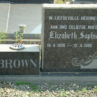 BROWN Elizabeth Sophia 1906-1988