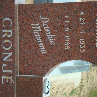 CRONJE Minnie 1933-1988