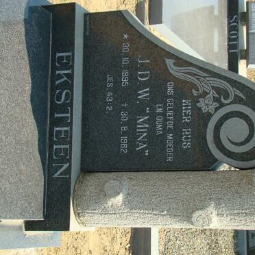 EKSTEEN J.D.W. 1895-1982