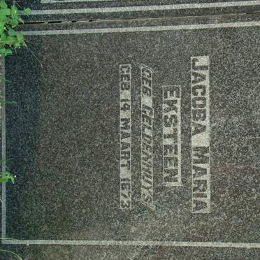 EKSTEEN Jacoba Maria nee GELDENHUYS 1873-