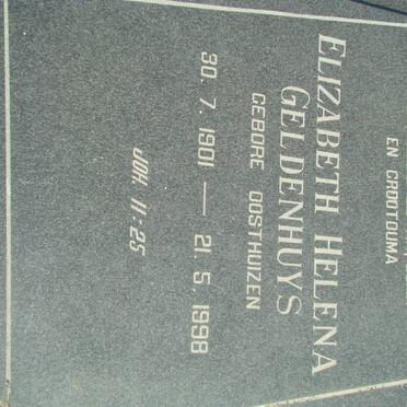 GELDENHUYS Elizabeth Helena nee OOSHUIZEN 1901-1989