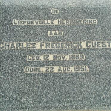 GUEST Charles Frederick 1889-1951