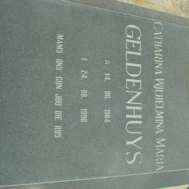 GELDENHUYS Catharina Wilhelmina Maria 1904-1998