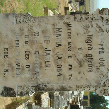 JAGER Maria Jacoba, de nee LIEBENBERG 1877-1931