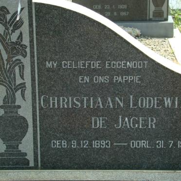 JAGER Christiaan Lodewikus, de 1893-1965