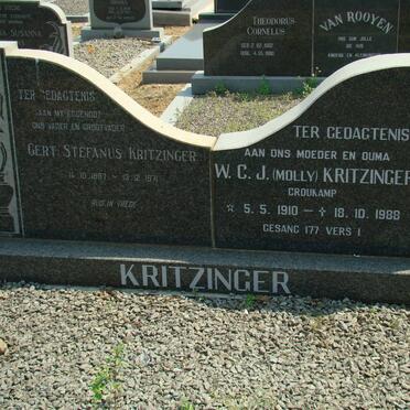 KRITZINGER Gert Stefanus 1887-1971 &amp; W.C.J. CROUKAMP 1910-1988