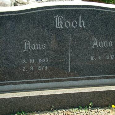 KOCH Hans 1933-1979 &amp; Anna 1937-
