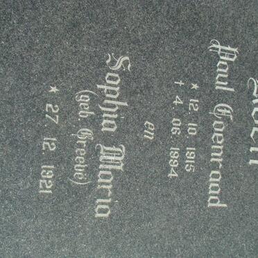 KOEN Paul Coenraad 1915-1994 &amp; Sophia Maria GREEVE 1921-