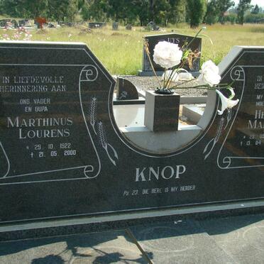KNOP Marthinus Lourens 1922-2000 &amp; Hester Martha 1925-1990