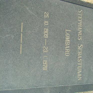 LOMBARD Stephanus Sebastuaan 1909-1978