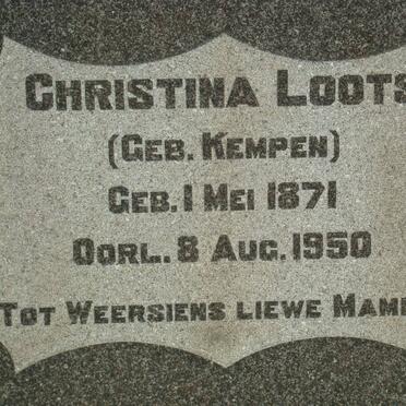 LOOTS Christina nee KEMPEN 1871-1950