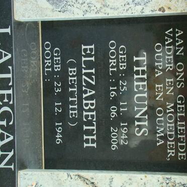 LATEGAN Theunis 1942-2006 &amp; Elizabeth 1946-