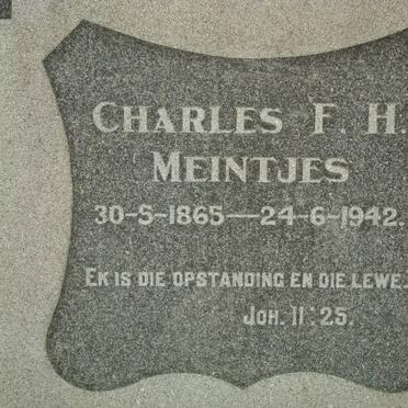 MEINTJES Charles F.H. 1865-1942
