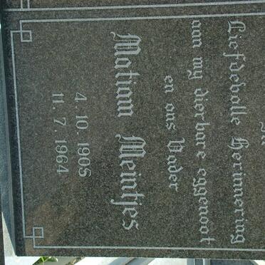 MEINTJES Matiam 1905-1964