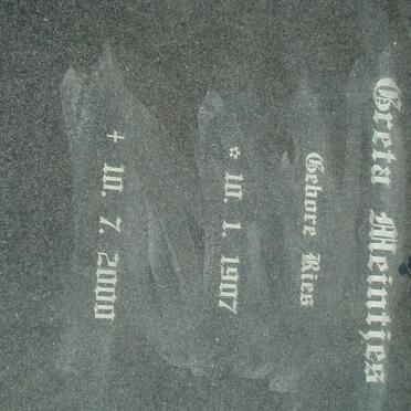MEINTJES Greta nee RIES 1907-2000