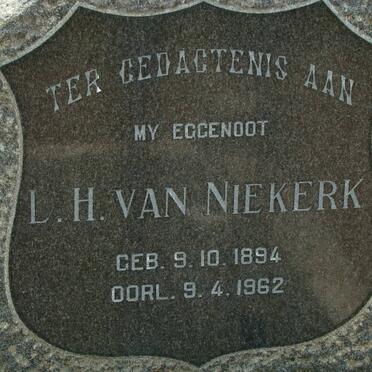 NIEKERK L.H., van 1894-1962