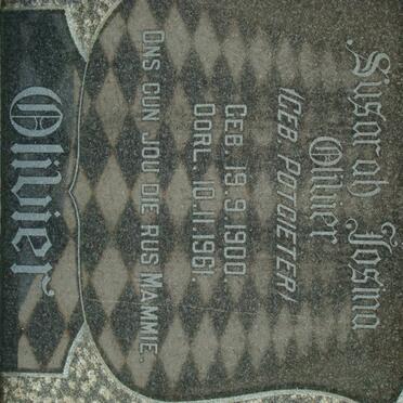 OLIVIER Susarah Josina nee POTGIETER 1900-1961