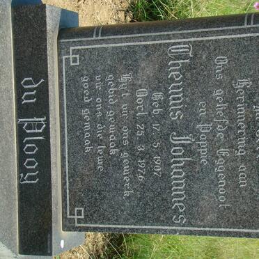 PLOOY Theunis Johannes, du 1907-1976