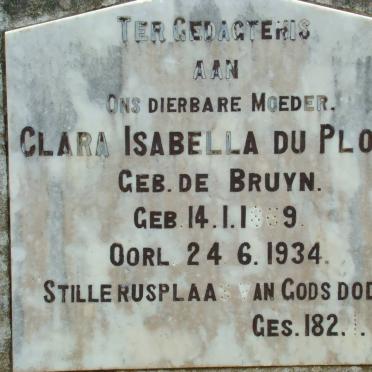 PLOOY Clara Isabella, du nee DE BRUYN 1869-1934