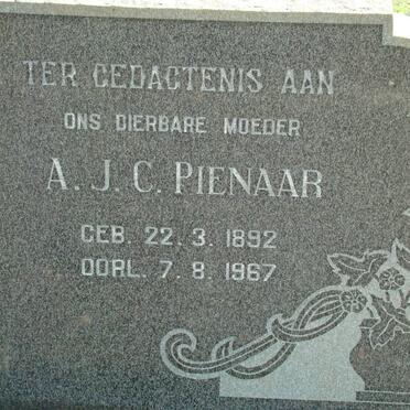 PIENAAR A.J.C. 1892-1967