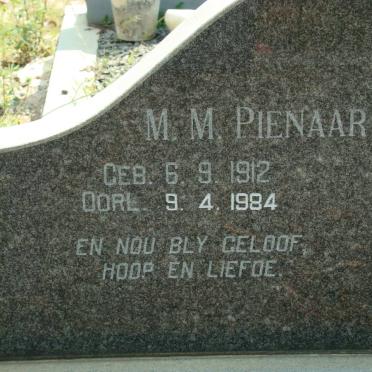 PIENAAR M.M. 1912-1984