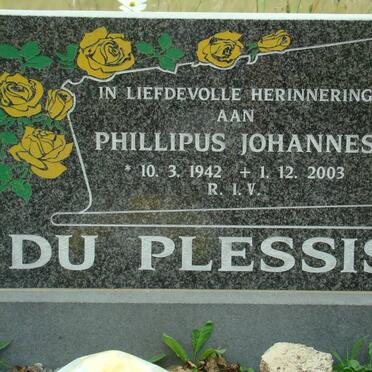 PLESSIS Phillipus Johannes, du 1942-2003