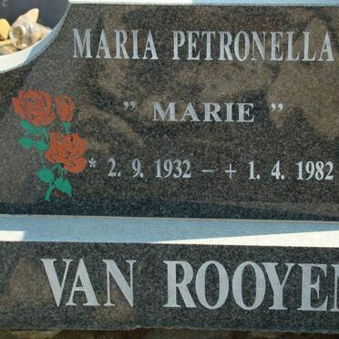 ROOYEN Maria Petronella, van 1932-1982