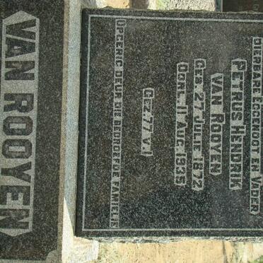 ROOYEN Petrus Hendrik, van 1872-1935