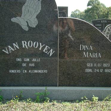 ROOYEN Theodorus Cornelus, van 1902-1990 &amp; Dina Maria 1923-1992 