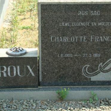 ROUX Charlotte Francina 1903-1969