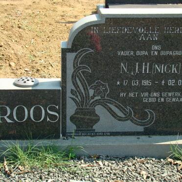 ROOS N.J.H. 1915-2000 &amp; B.T. 1908-1992