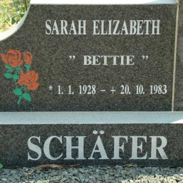 SCHAFER Sarah Elizabeth 1928-1983