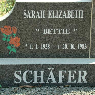 SCHAFER Sarah Elizabeth 1928-1983