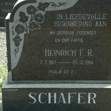 SCHAFER Heinrich F.R. 1917-1964