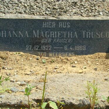 TRUSCOTT Johanna Magrietha nee KRUGER 1922-1969