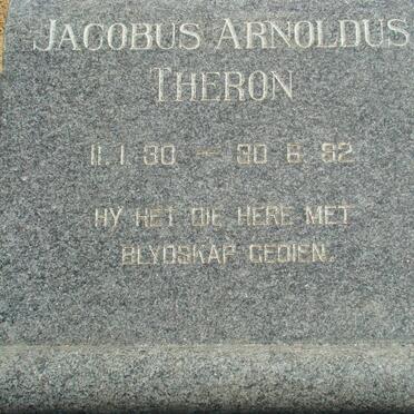 THERON Jacobus Arnoldus 1930-1982