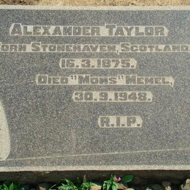 TAYLOR Alexander 1875-1948
