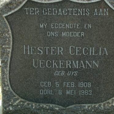 UECKERMANN Hester Cecilia nee UYS 1908-1963