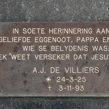 VILLIERS A.J., de 1925-1993
