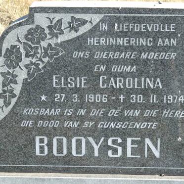 BOOYSEN Hermanus Gerhardus 1898-1969 &amp; Elsie Carolina 1906-1974