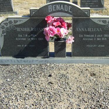 BENADE Hendrik Johannes 1904-1984 &amp; Anna Helena PRINSLOO 1905-1979