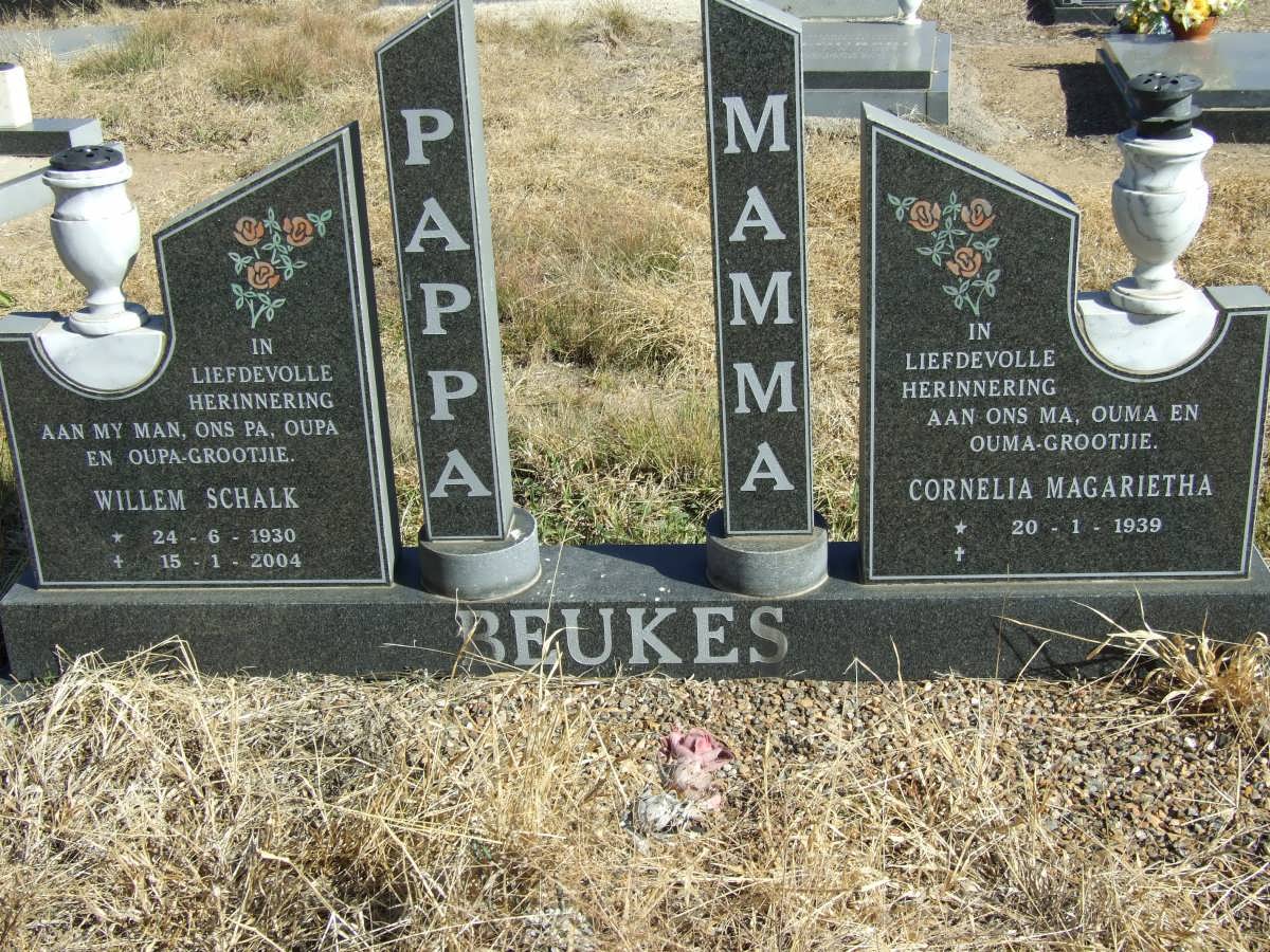 BEUKES Willem Schalk 1930-2004 &amp; Cornelia Magarietha 1939-