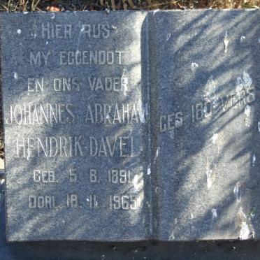 DAVEL Johannes Abraham Hendrik 1891-1965