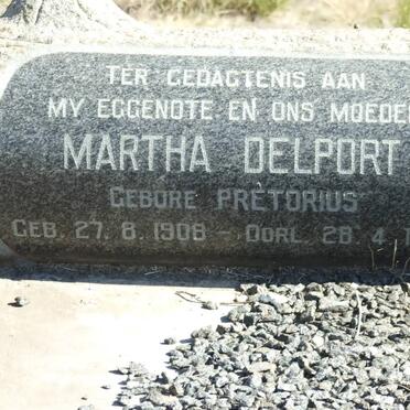 DELPORT Roelof 1896-1974 &amp; Martha PRETORIUS 1908-1968