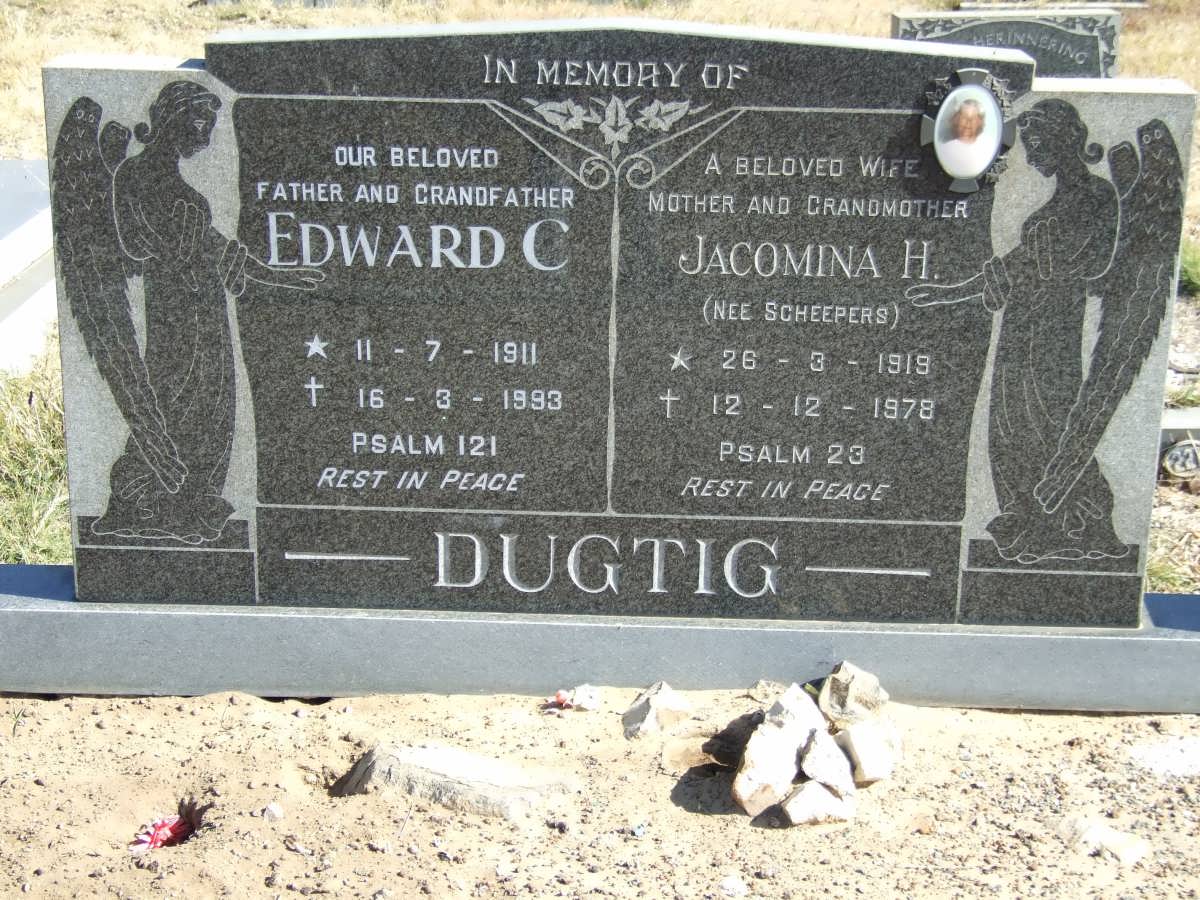 DUGTIG Edward C. 1911-1993 &amp; Jacomina H. SCHEEPERS 1919-1978