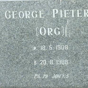 FRITZ George Pieter 1908-1988 &amp; Magdalena Antoinetta 1908-2004