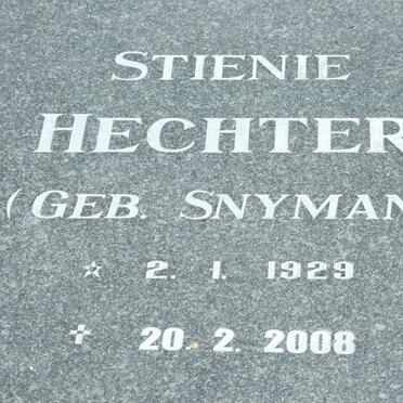 HECHTER Stienie nee SNYMAN 1929-2008