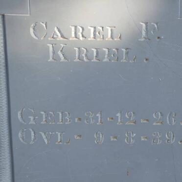 KRIEL Carel F. 1926-1939